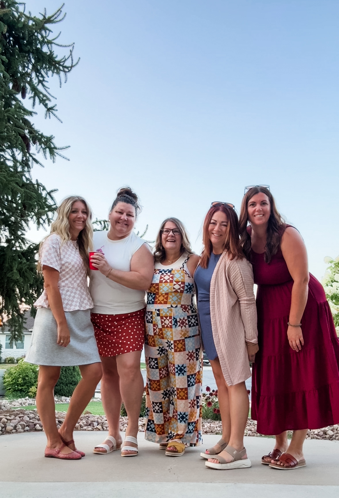 Joelle with a group of friends